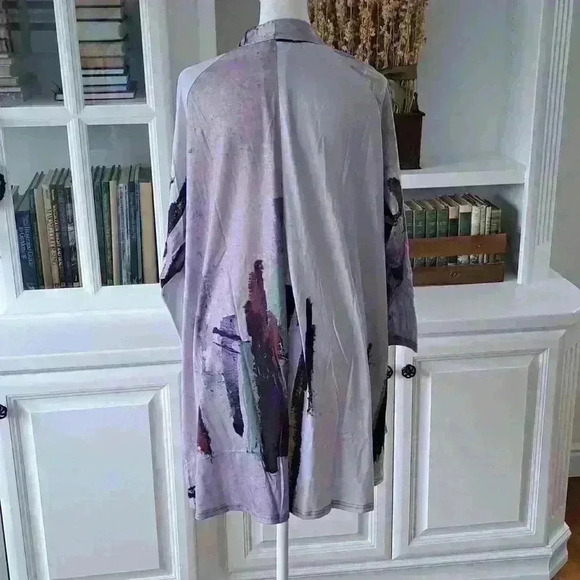 3 Potato Open Cardigan - Colors: Lavenders, Greens, Browns - Size: M - Picture 3 of 7